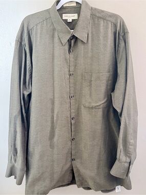 Pronto Uomo Mens Button Down Shirt Size XL Long Sleeve Made In Italy